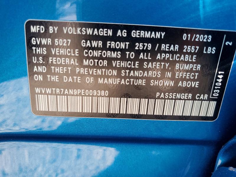 53212356 :رقم المزاد ، WVWTR7AN9PE009380 vin ، 2023 Volkswagen Arteon مزاد بيع
