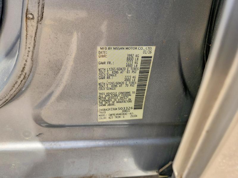 Aukcja sprzedaży 2016 Nissan Titan Xd, vin: 1N6BA1F23GN503326, numer aukcji: 53157596