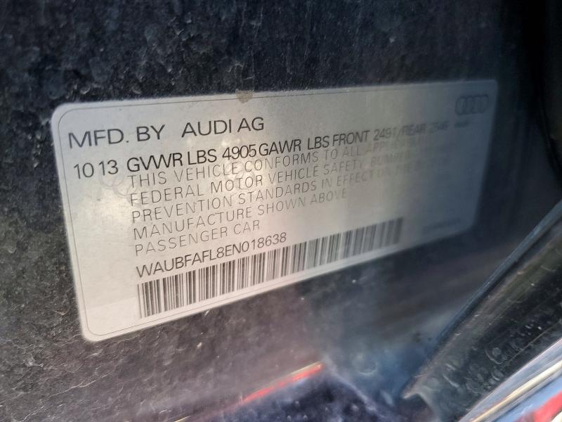 Aukcja sprzedaży 2014 Audi A4, vin: WAUBFAFL8EN018638, numer aukcji: 51913566