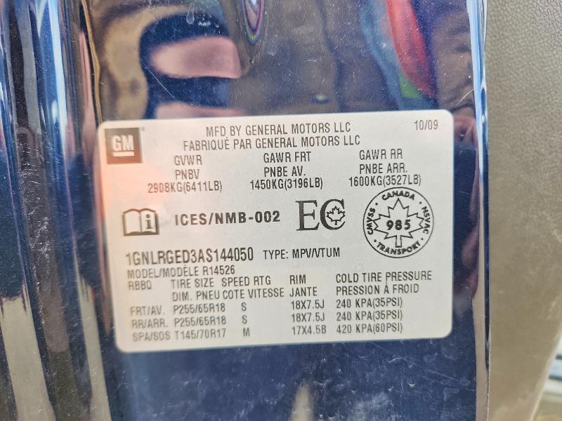 Продаж на аукціоні авто 2010 Chev Traverse, vin: 1GNLRGED3AS144050, номер лоту: 52715796