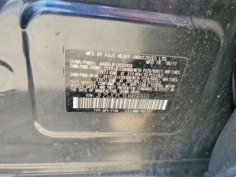 55049776 :رقم المزاد ، JF2SJCPC3EH466510 vin ، 2014 Subaru Forester مزاد بيع