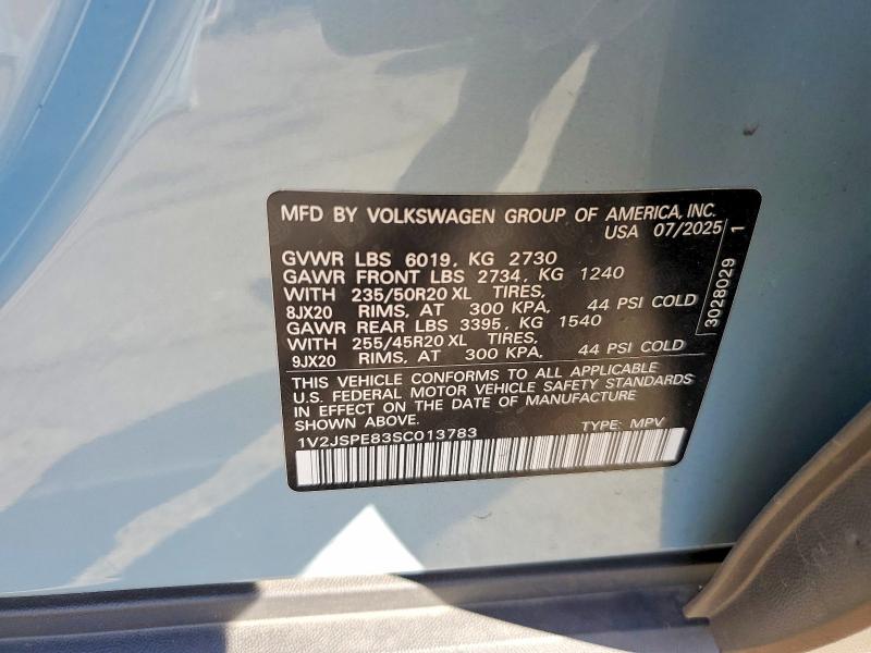 Aukcja sprzedaży 2025 Volkswagen Id.4, vin: 1V2JSPE83SC013783, numer aukcji: 54116356