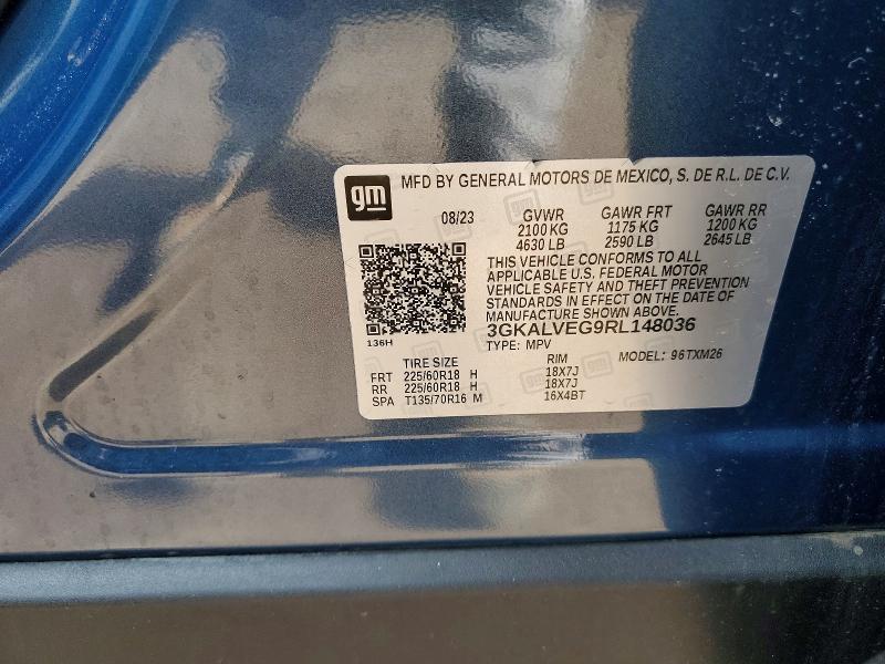 2024 Gmc Terrain მანქანა იყიდება აუქციონზე, vin: 3GKALVEG9RL148036, აუქციონის ნომერი: 52387416