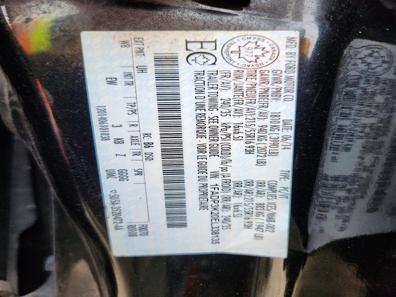 Продажа на аукционе авто 2014 Ford Focus, vin: 1FADP3K20EL338135, номер лота: 52490186