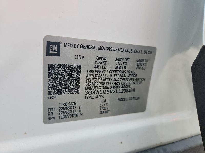 53370946 :رقم المزاد ، 3GKALMEVXLL208499 vin ، 2020 Gmc Terrain مزاد بيع