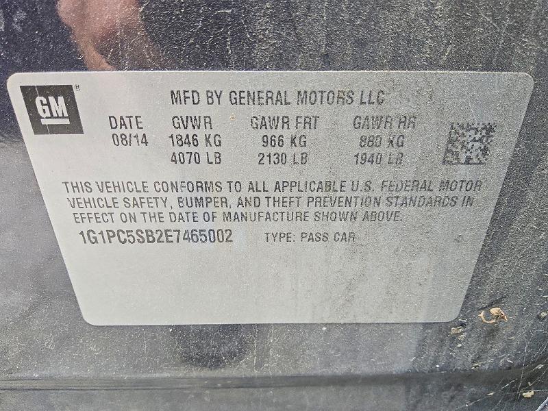 Продаж на аукціоні авто 2014 Chevrolet Cruze, vin: 1G1PC5SB2E7465002, номер лоту: 52094396