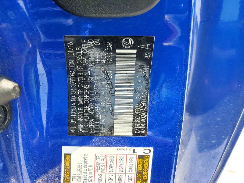 Продажа на аукционе авто 2016 Lexus Rc, vin: JTHSM5BCXG5001234, номер лота: 53012356