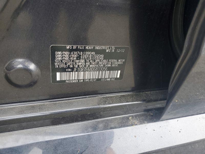Продажа на аукционе авто 2013 Subaru Impreza, vin: JF1GR7E68DG833056, номер лота: 54552346