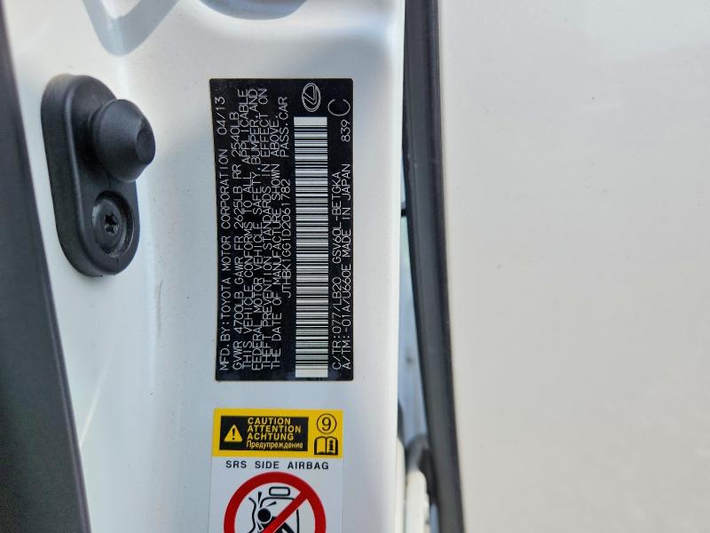 Продаж на аукціоні авто 2013 Lexus Es, vin: JTHBK1GG1D2061782, номер лоту: 54440286