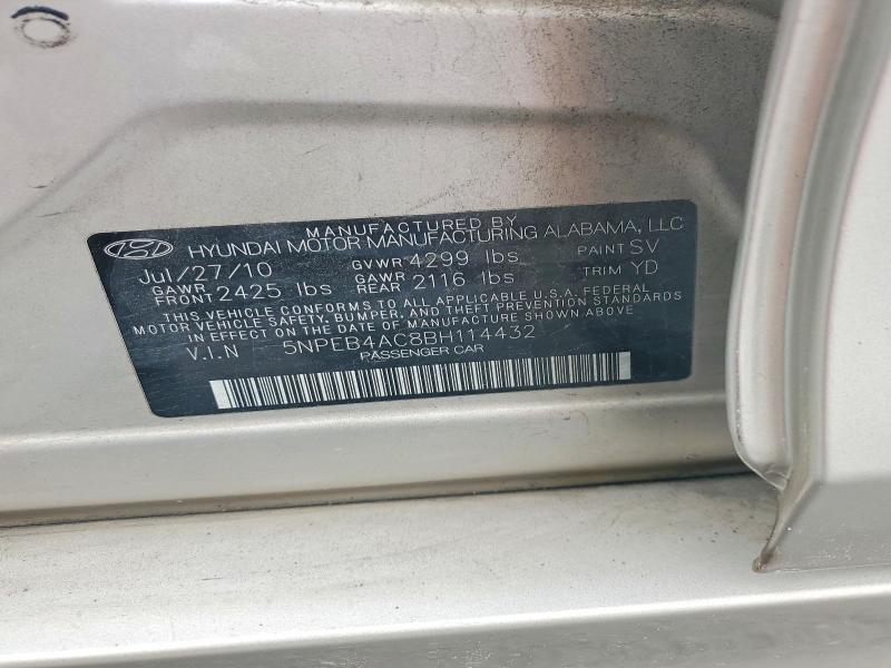 Aukcja sprzedaży 2011 Hyundai Sonata, vin: 5NPEB4AC8BH114432, numer aukcji: 54467586