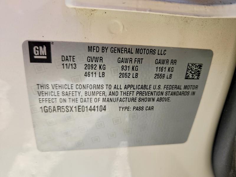 Продажа на аукционе авто 2014 Cadillac Cts, vin: 1G6AR5SX1E0144104, номер лота: 52348536