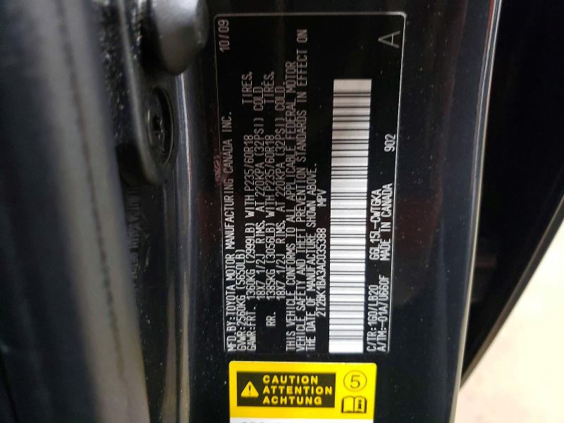 Aukcja sprzedaży 2010 Lexus Rx, vin: 2T2BK1BA3AC035388, numer aukcji: 54111616