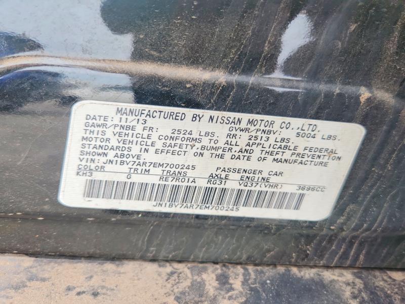 55080396 :رقم المزاد ، JN1BV7AR7EM700245 vin ، 2014 Infiniti Q50 مزاد بيع