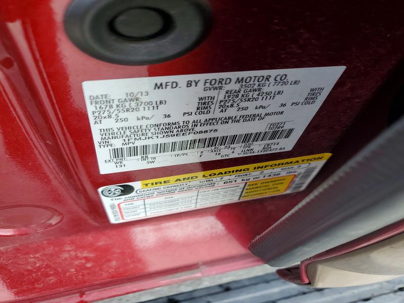 54732636 :رقم المزاد ، 1FMJK1J59EEF08875 vin ، 2014 Ford Expedition مزاد بيع