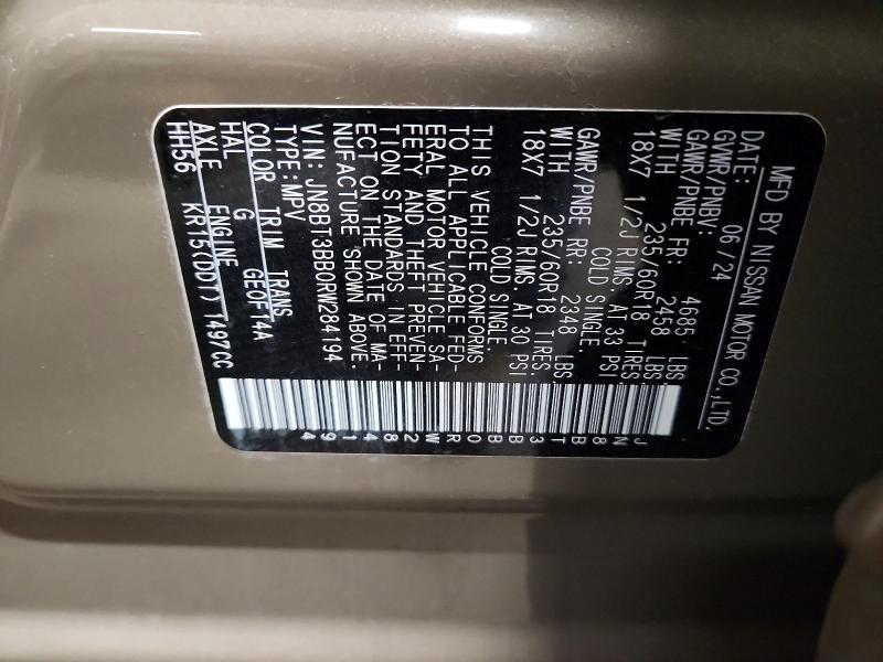 Продажа на аукционе авто 2024 Nissan Rogue, vin: JN8BT3BB0RW284194, номер лота: 54421976