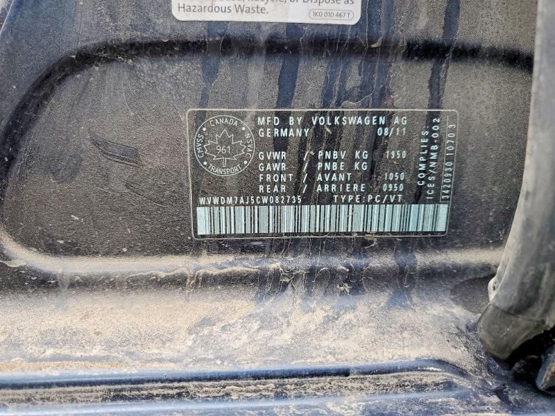Aukcja sprzedaży 2012 Volkswagen Golf, vin: WVWDM7AJ5CW082735, numer aukcji: 52943276