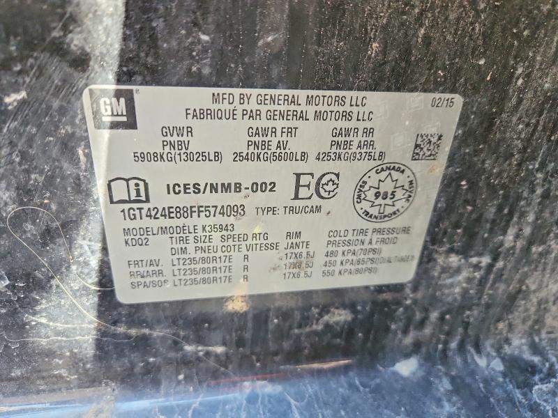 Aukcja sprzedaży 2015 Gmc Denali, vin: 1GT424E88FF574093, numer aukcji: 52391356