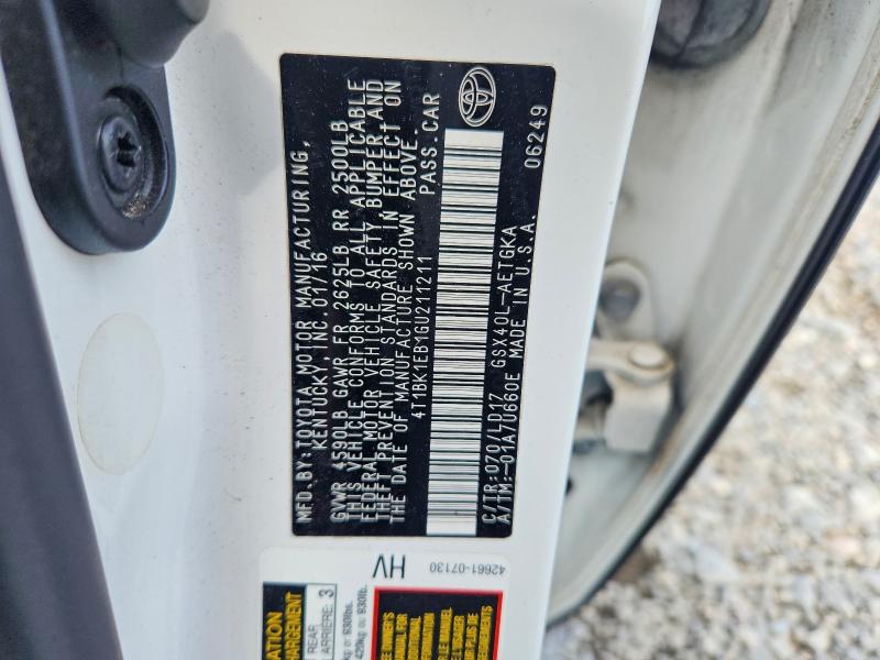 Aukcja sprzedaży 2016 Toyota Avalon, vin: 4T1BK1EB1GU211211, numer aukcji: 54224286