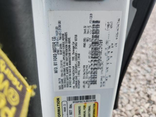 51433806 :رقم المزاد ، 3FA6P0G74JR234769 vin ، 2018 Ford Fusion مزاد بيع