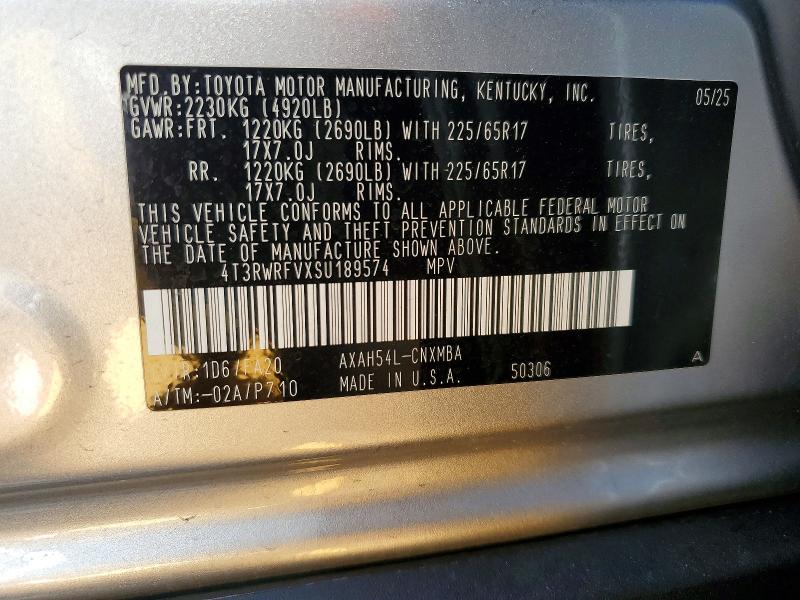 Aukcja sprzedaży 2025 Toyota Rav4 Hybrid, vin: 4T3RWRFVXSU189574, numer aukcji: 53963606