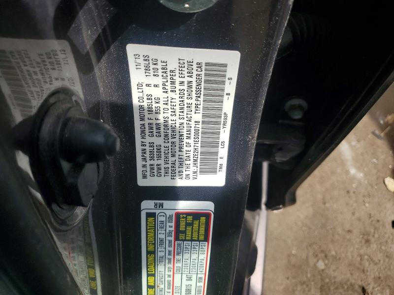 Aukcja sprzedaży 2014 Honda Insight, vin: JHMZE2H71ES000718, numer aukcji: 54975746