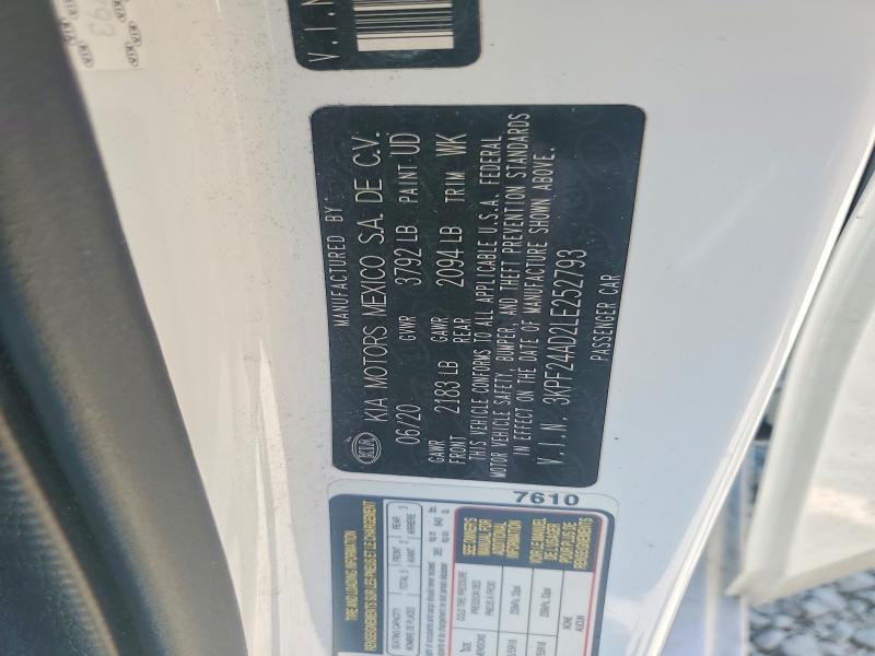 Aukcja sprzedaży 2020 Kia Forte, vin: 3KPF24AD2LE252793, numer aukcji: 53639136