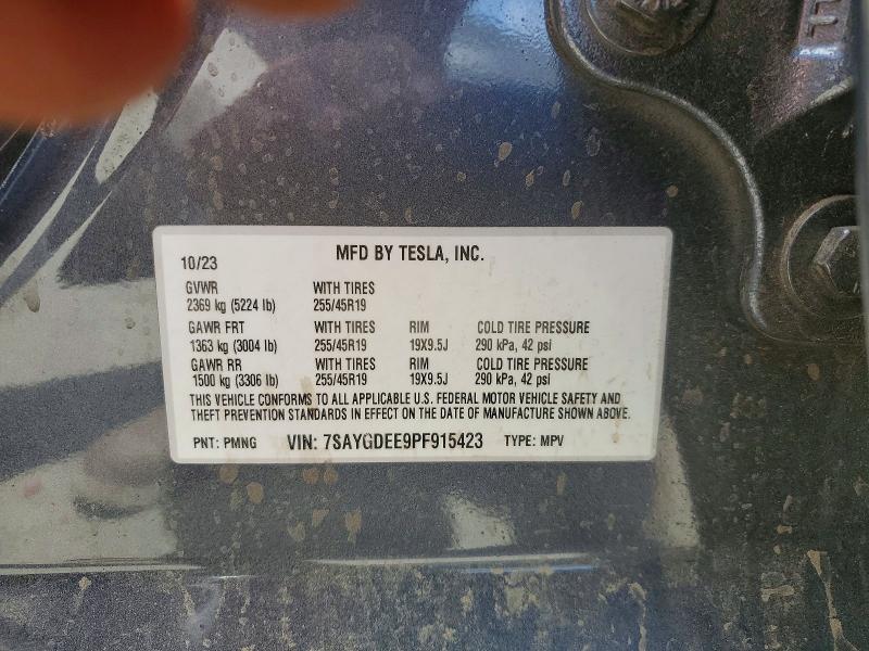 55185936 :رقم المزاد ، 7SAYGDEE9PF915423 vin ، 2023 Tesla Model Y مزاد بيع