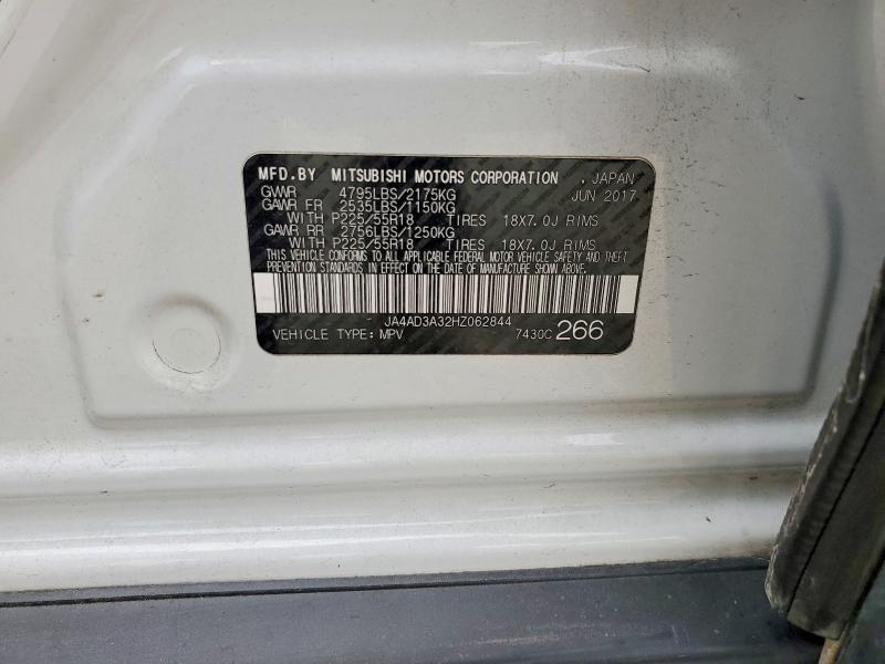 Продаж на аукціоні авто 2017 Mitsubishi Outlander, vin: JA4AD3A32HZ062844, номер лоту: 52059186