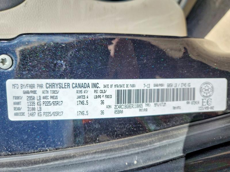 Aukcja sprzedaży 2014 Chrysler Town & Country, vin: 2C4RC1BG8ER118065, numer aukcji: 52070876