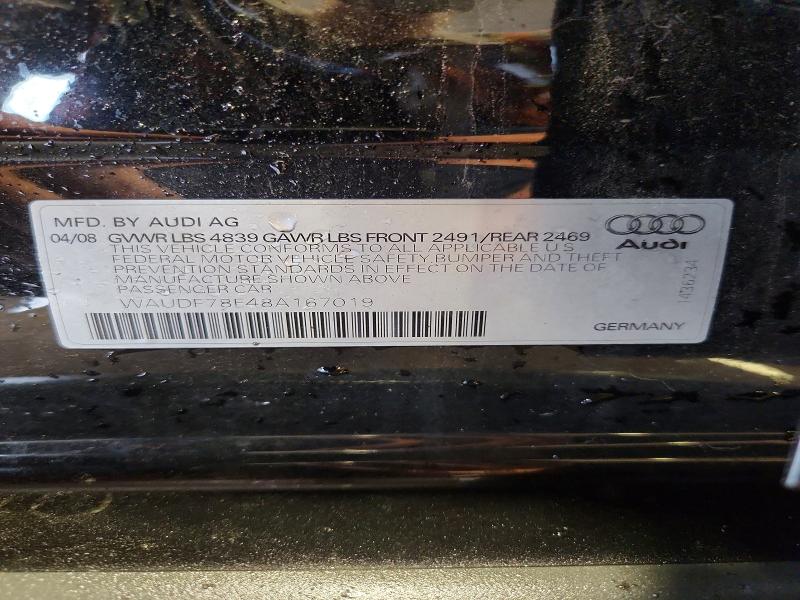 55099466 :رقم المزاد ، WAUDF78E48A167019 vin ، 2008 Audi A4 مزاد بيع