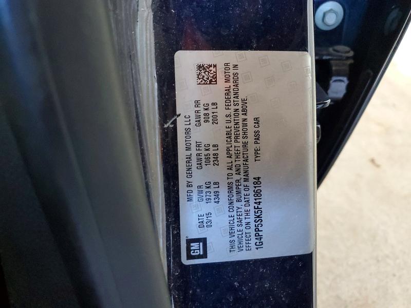 2015 Buick Verano მანქანა იყიდება აუქციონზე, vin: 1G4PP5SK5F4186184, აუქციონის ნომერი: 52757816