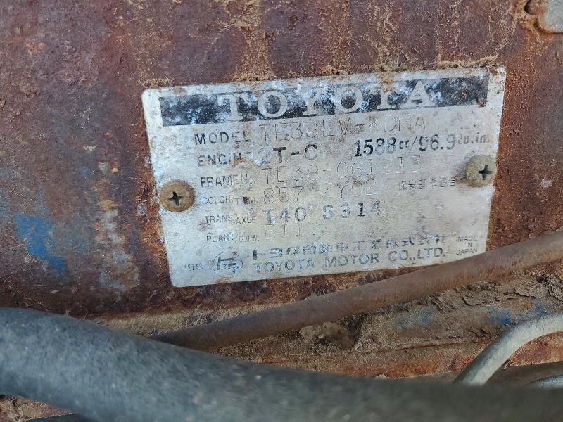 1976 Toyota Corolla მანქანა იყიდება აუქციონზე, vin: TE38061213, აუქციონის ნომერი: 52169266