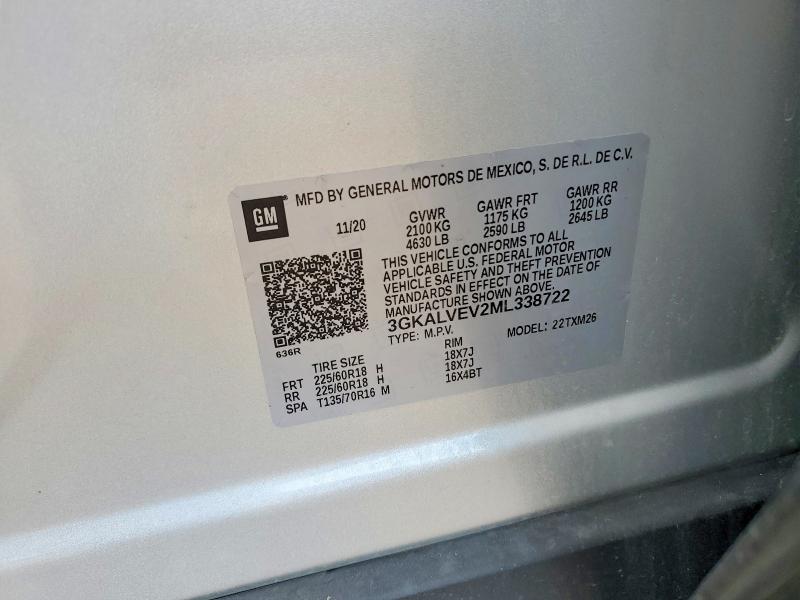 Продаж на аукціоні авто 2021 Gmc Terrain, vin: 3GKALVEV2ML338722, номер лоту: 53099376
