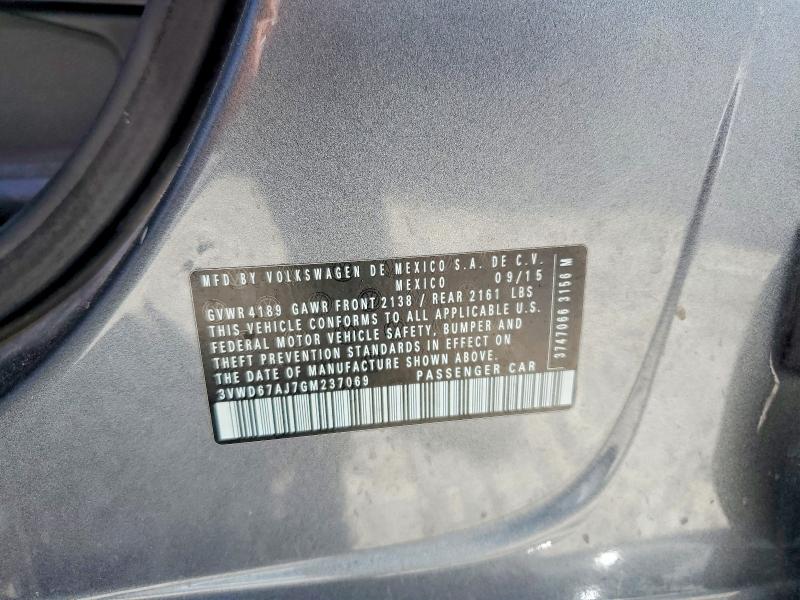 Продаж на аукціоні авто 2016 Volkswagen Jetta, vin: 3VWD67AJ7GM237069, номер лоту: 49446116