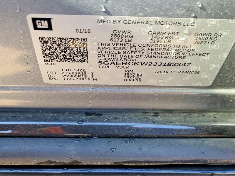 Продажа на аукционе авто 2018 Buick Enclave, vin: 5GAERCKW2JJ183347, номер лота: 53588426