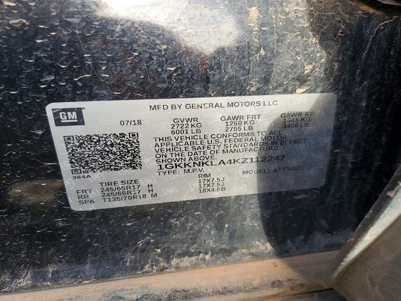 Aukcja sprzedaży 2019 Gmc Acadia, vin: 1GKKNKLA4KZ112247, numer aukcji: 53006316