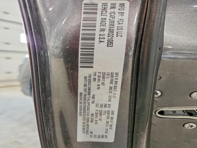 52327146 :رقم المزاد ، 1C4PJMMX4MD210853 vin ، 2021 Jeep Cherokee مزاد بيع
