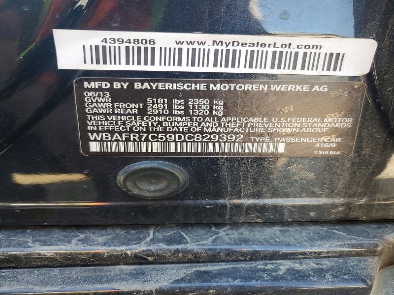 Продаж на аукціоні авто 2013 Bmw 535, vin: WBAFR7C59DC829392, номер лоту: 51185736