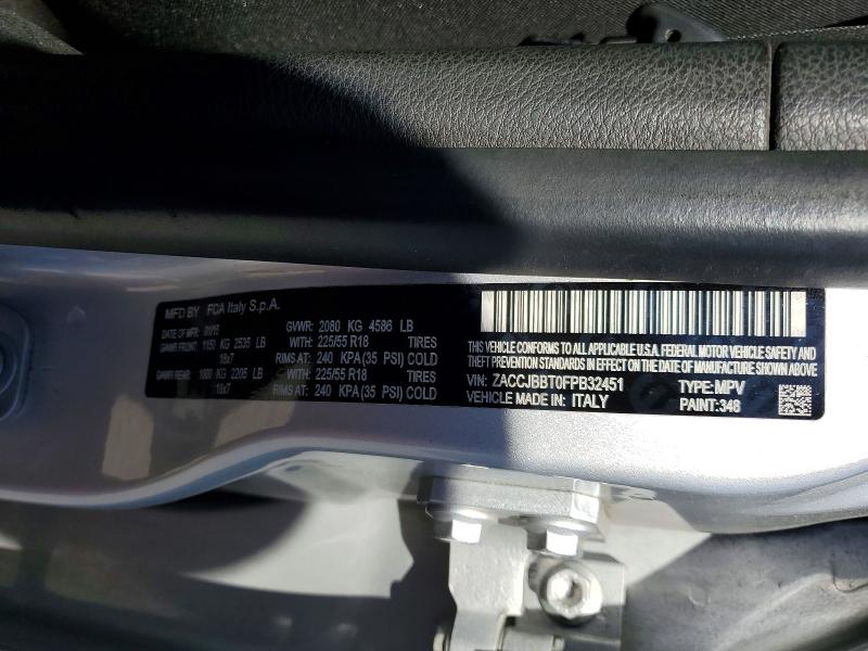 54833416 :رقم المزاد ، ZACCJBBT0FPB32451 vin ، 2015 Jeep Renegade مزاد بيع