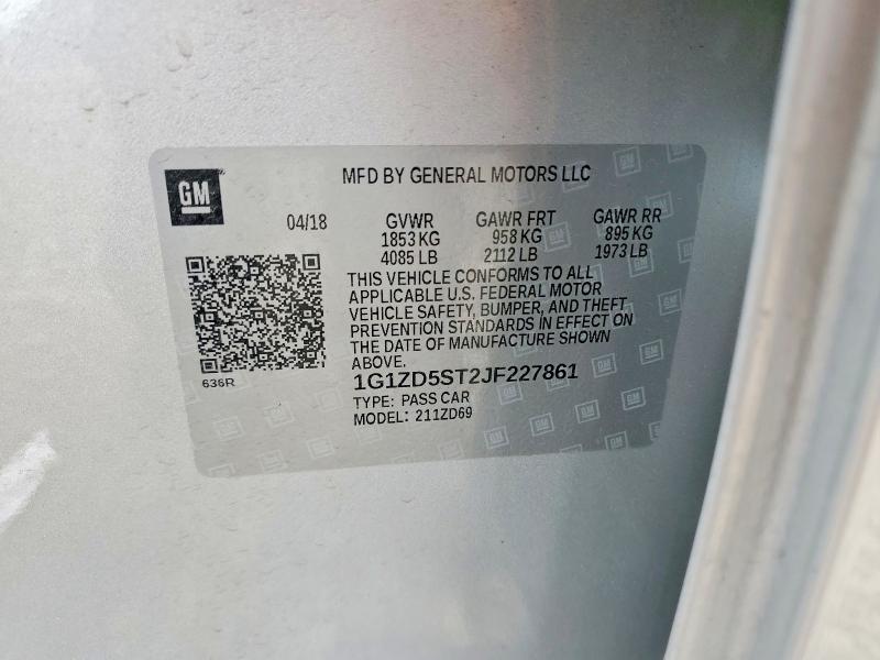 Aukcja sprzedaży 2018 Chevrolet Malibu, vin: 1G1ZD5ST2JF227861, numer aukcji: 50979056