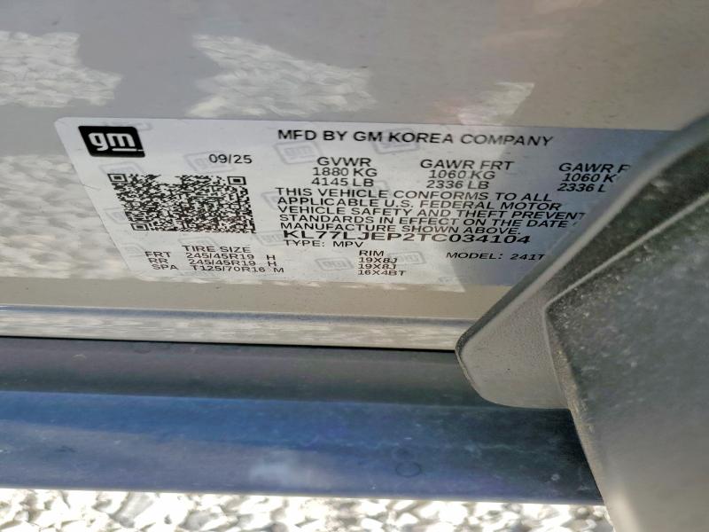 53781396 :رقم المزاد ، KL77LJEP2TC034104 vin ، 2026 Chevrolet Trax مزاد بيع