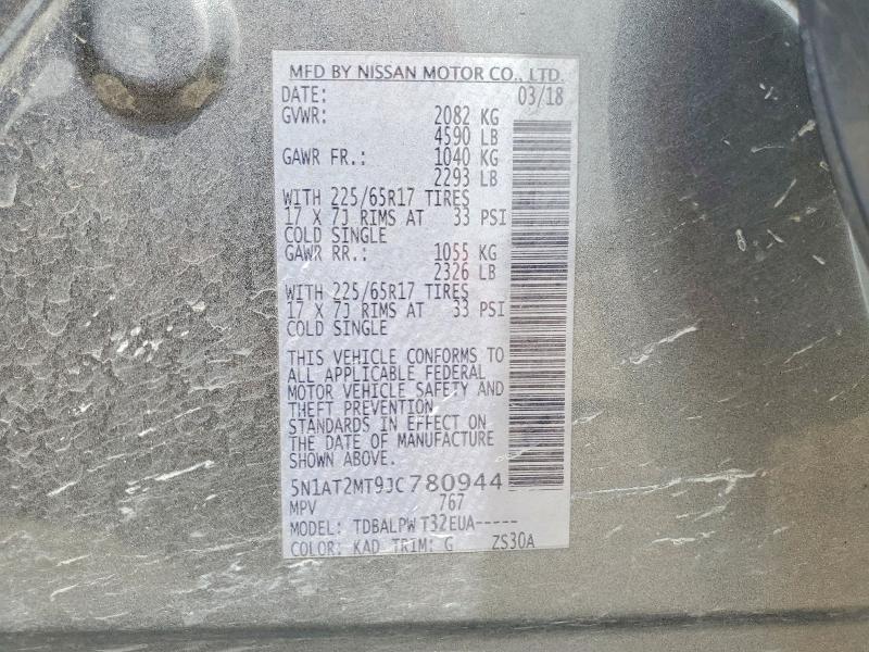 Продажа на аукционе авто 2018 Nissan Rogue, vin: 5N1AT2MT9JC780944, номер лота: 52448236