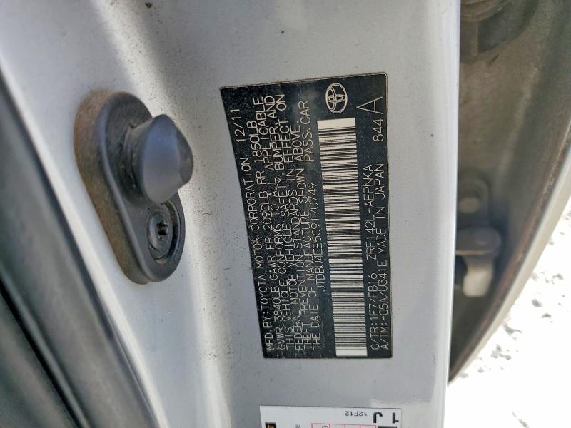 Aukcja sprzedaży 2012 Toyota Corolla, vin: JTDBU4EE5C9170749, numer aukcji: 53030226