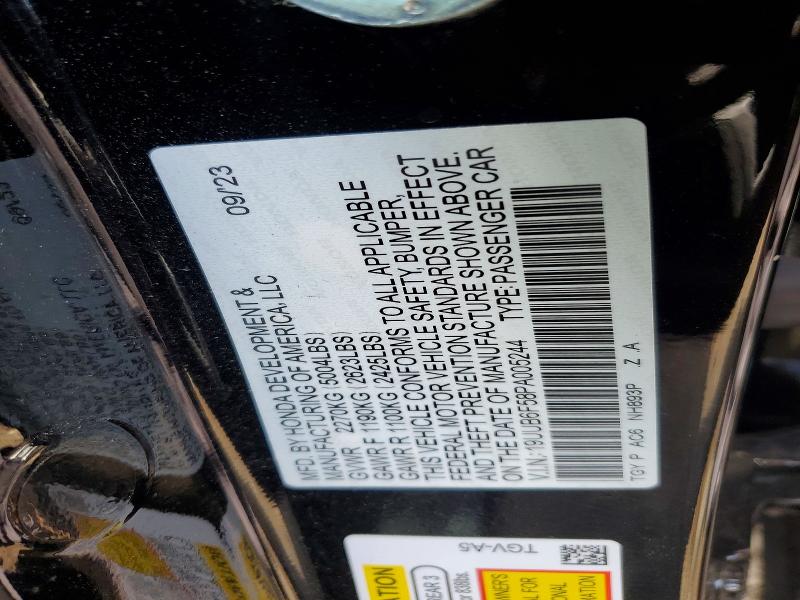 Aukcja sprzedaży 2023 Acura Tlx, vin: 19UUB6F58PA005244, numer aukcji: 52736356