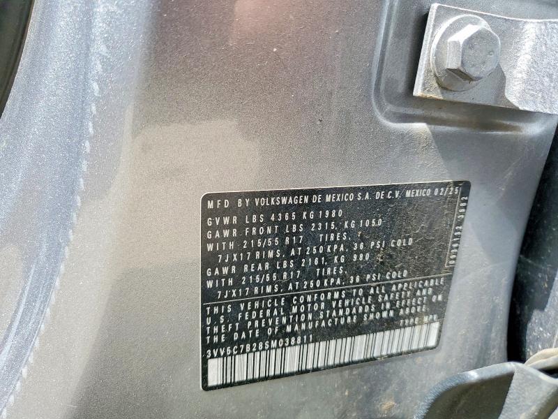 53583016 :رقم المزاد ، 3VV5C7B28SM038811 vin ، 2025 Volkswagen Taos مزاد بيع