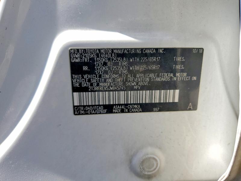 55114536 :رقم المزاد ، 2T3RFREV5JW845745 vin ، 2018 Toyota Rav4 مزاد بيع