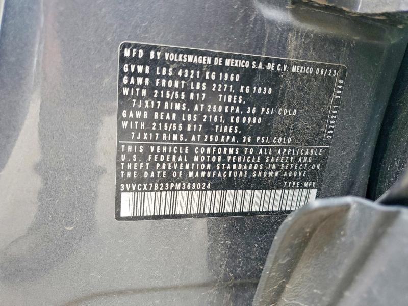 Продаж на аукціоні авто 2023 Volkswagen Taos, vin: 3VVCX7B23PM369024, номер лоту: 53467126