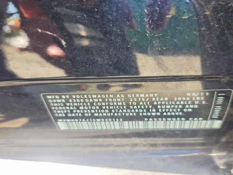 52347316 :رقم المزاد ، WVWHD7AJ1CW020122 vin ، 2012 Volkswagen Gti مزاد بيع