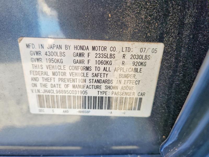 Aukcja sprzedaży 2005 Acura Tsx, vin: JH4CL96895C031905, numer aukcji: 53698836