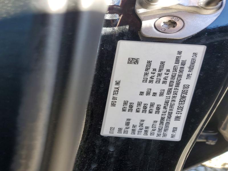 Продажа на аукционе авто 2022 Tesla Model 3, vin: 5YJ3E1EB2NF305183, номер лота: 53252106